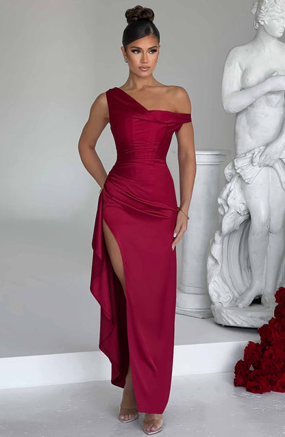 Eternal Elegance Maxi Dress - Wine