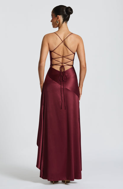 Muse Maxi Dress - Cherry Lacquer