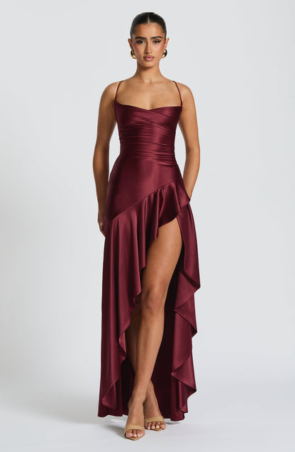 Muse Maxi Dress - Cherry Lacquer