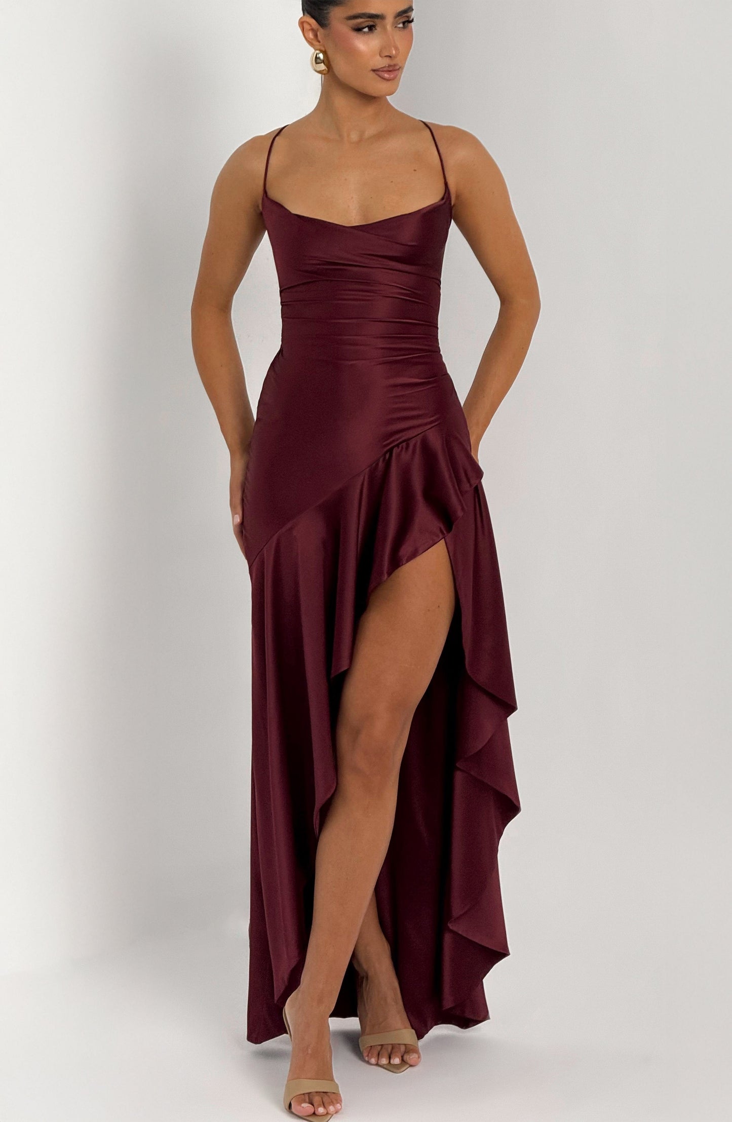 Muse Maxi Dress - Cherry Lacquer