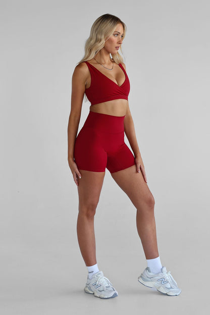 PowerFlex Halter Shorts - Cherry
