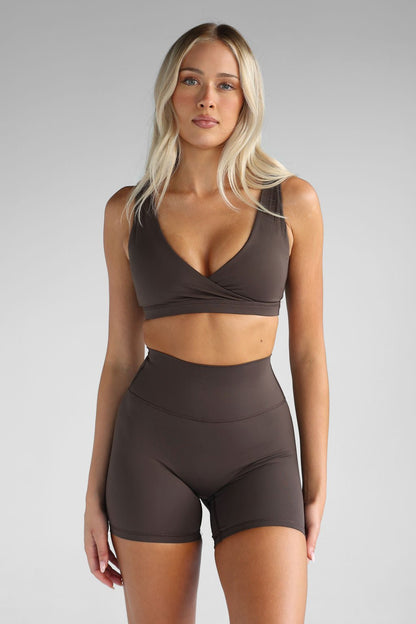 PowerFlex Halter Shorts - Dark Chocolate